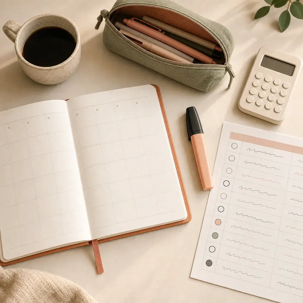 Student vision board with target grades and exam dates