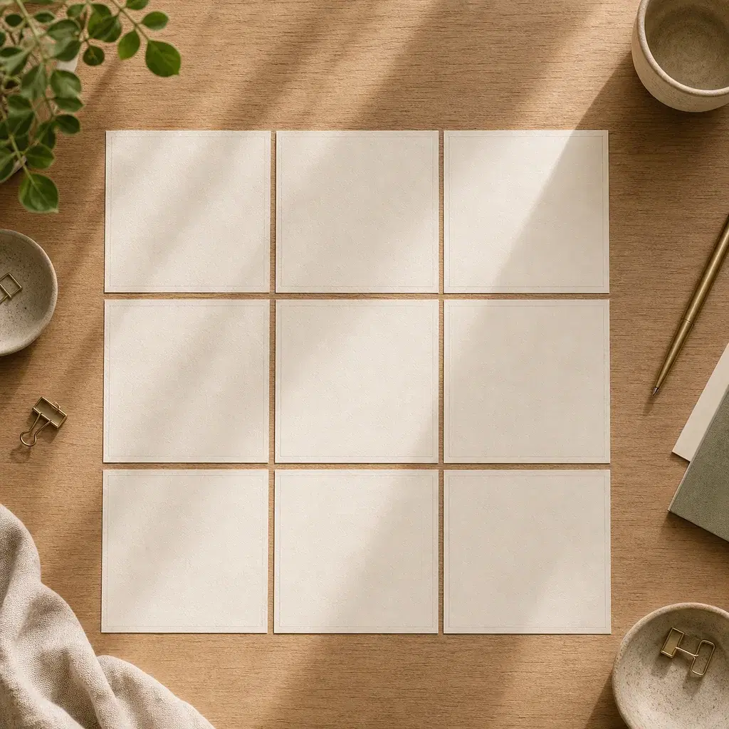 3x3 classic vision board template layout