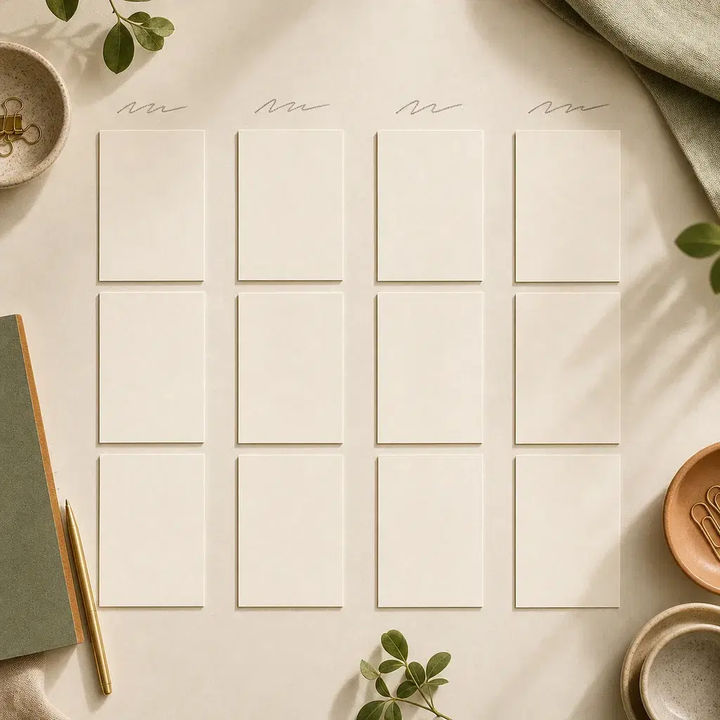 Quarterly vision board template layout