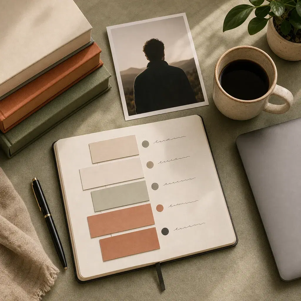 Career vision board with skills to learn and mentor figure