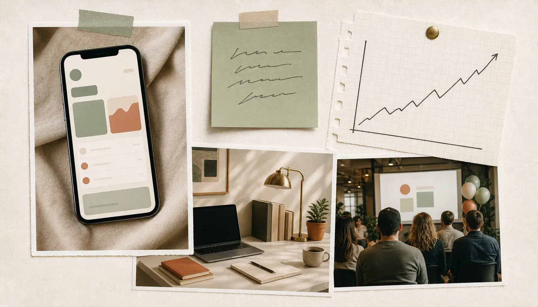 Vision board example for an early-stage founder shipping a product