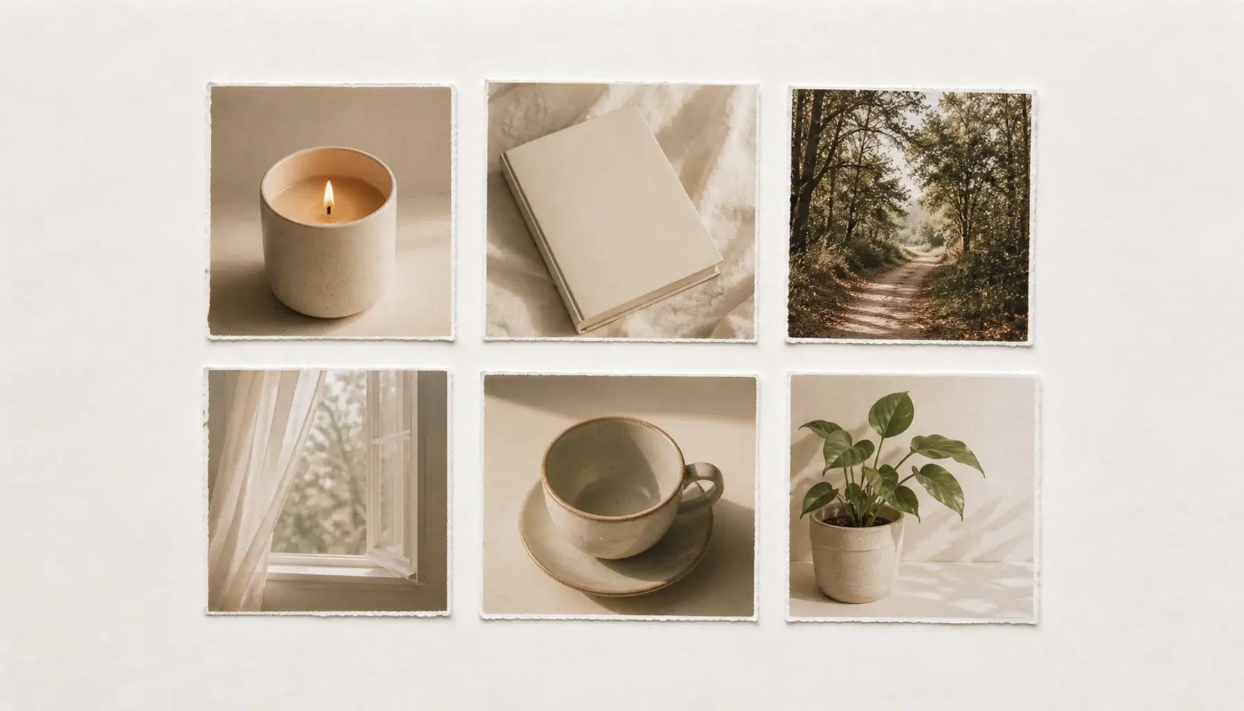 Vision board example with a lighter-year minimalist theme