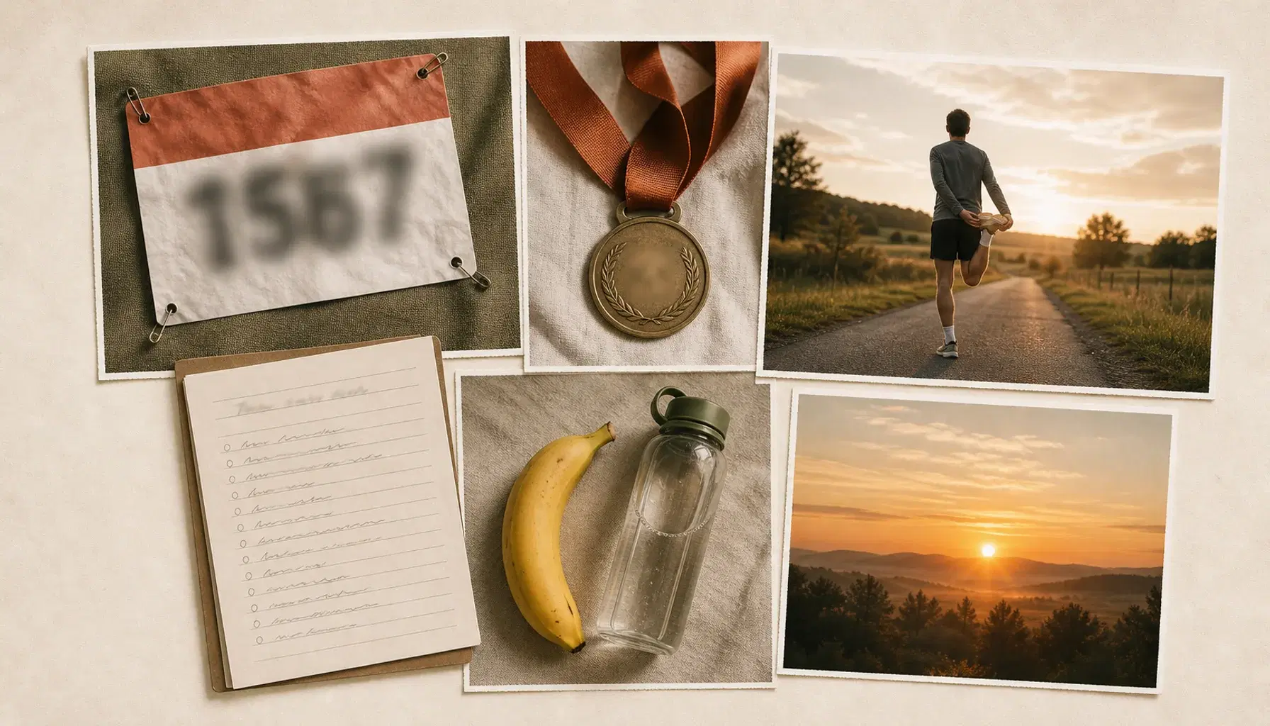 Vision board example focused on running a first marathon